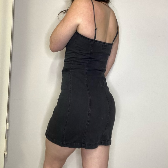 Calvin Klein For UO Black Denim Button Down Mini Dress Size XS New - Picture 9 of 14